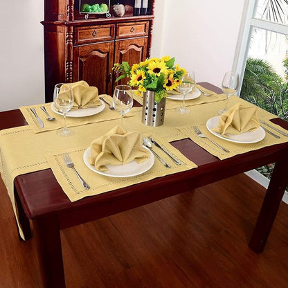 Grelucgo Handcrafted Solid Color Dining Table Runner, Dresser Scarf, - Image 3