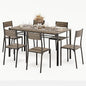 Gizoon Dining Table Set for 6 with Chairs, 7-Piece Kitchen Table Set for Small Space, Apartment, Kitchen, Dining Room, Space-Saving