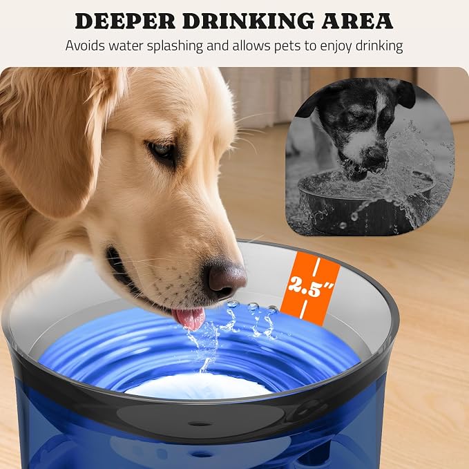 Pawtners 1 Gal/3.5L Dog Water Fountain, Elevated Dog Water Bowl Dispenser | - Image 2