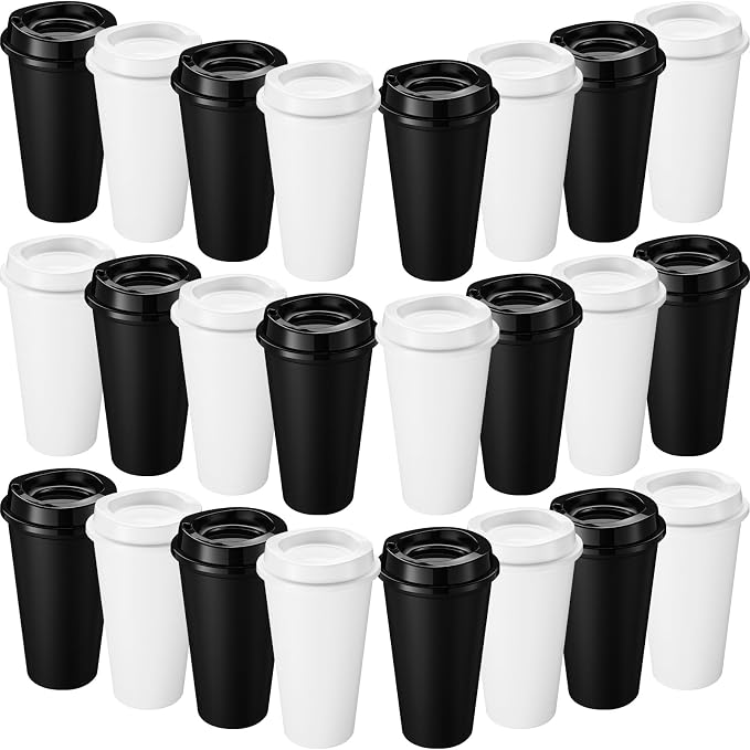 Honeydak 45 Pack 16 oz Reusable Coffee Cups by Honeydak