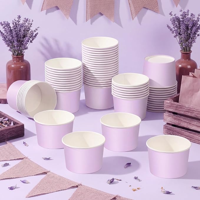 Jingmore Paper Ice Cream Cups 9oz Colored Disposable Dessert Bowls - Image 7