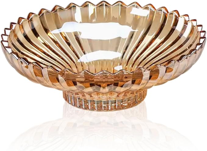 Extra Large Glass Fruit Bowl or Decorative Bowl, Center Bowl，Used by Rxcvkmw