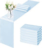 Horbaunal 6 Pack Satin Runners 12 x 72 Inch, Pale Blue | Bright Silky Smooth by Horbaunal