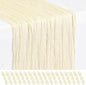 Showgeous 18 Pack Ivory Cheesecloth Table Runner, 17 x 108 Inches | Boho by Showgeous