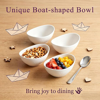 Wheat Straw Bowls Set of 6, Unbreakable Small Plastic Bowls 10oz, Small Serving - Image 4