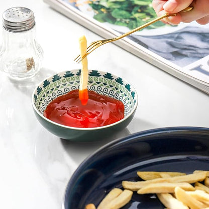 Set of 6 Deep Soy Sauce Dishes, 3.7 inch Ceramic Dipping Bowls 4 oz Small Dip - Image 5