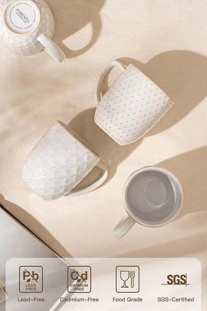 FOBENTA Ceramic Coffee Mugs Set of 4, 16 oz Coffee Cups - Image 3