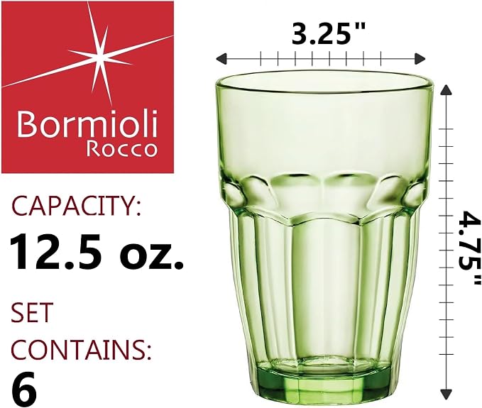 Bormioli Rocco Rock Bar 12.5 oz. Long Drink Stackable Tempered Beverage Glasses - Image 2