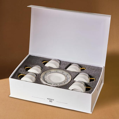 KARACA Globe Turkish Coffee Cup Set of 6, 2.7 oz, Small Espresso Cups - Image 8