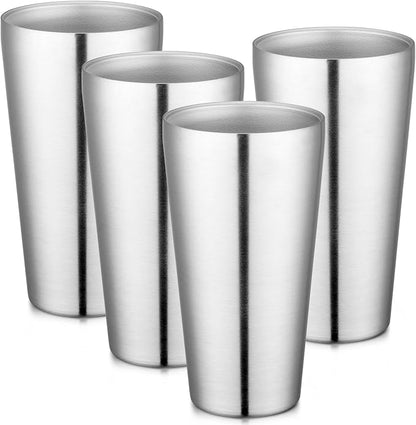 Beasea Stainless Steel Cups 19 oz, 4 Pack Large 18.6oz 550ml Stainless Steel by Beasea