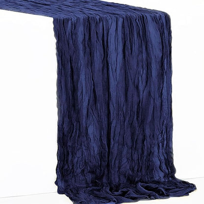 1 Pack Navy Blue Cheesecloth Table Runner 35x120 Inch 10Ft Rustic Gauze Cheese - Image 7