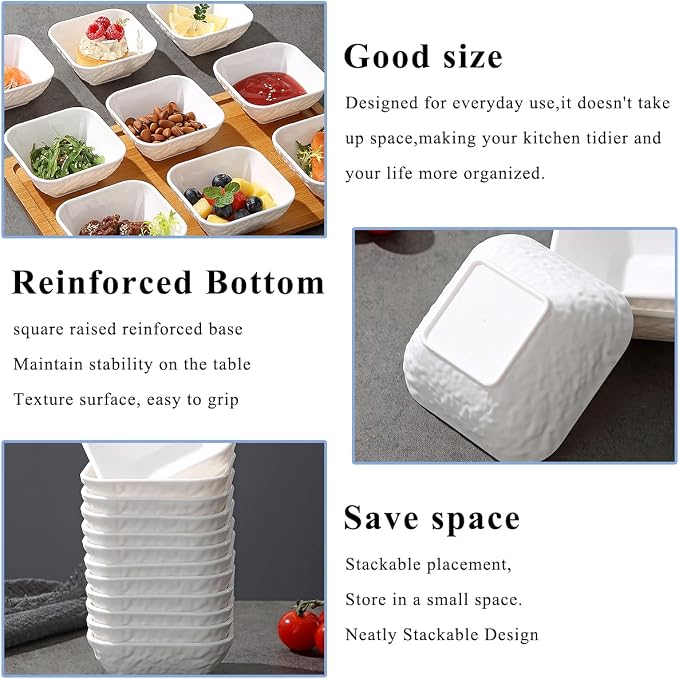Kyraton Dip Bowls Set 12pcs 6oz, Condiment Server - Image 5