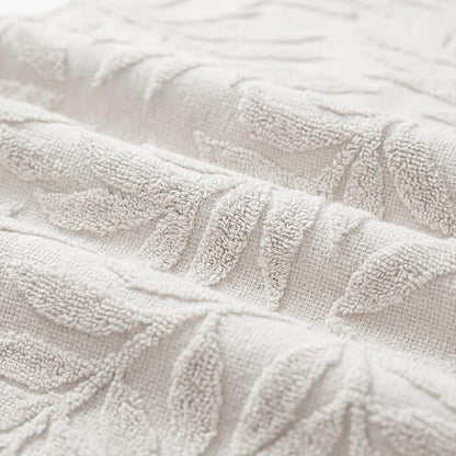 Artoid Mode White Soft 3D Jacquard Leaves 100%Cotton Spring Table Runner - Image 7