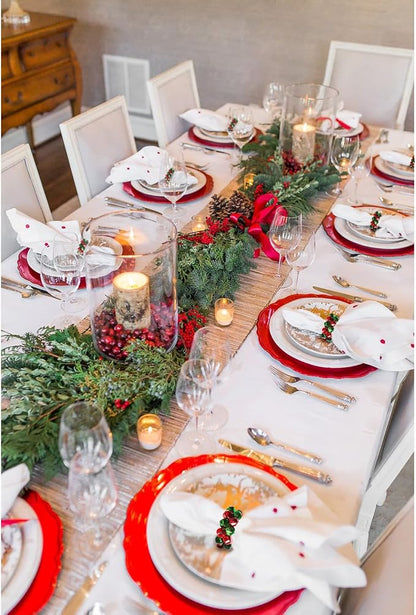 Christmas Napkin Rings Set of 8, Bells Napkin Rings - Image 6