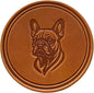 Dog Breed Leather Coasters – Premium Full Grain Table Protectors by Handmade