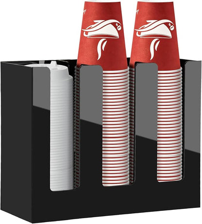Coffee Cup Holder, Cup and Lid Organizer fits 5 to 16 oz Disposable Cups | by MYITYARD