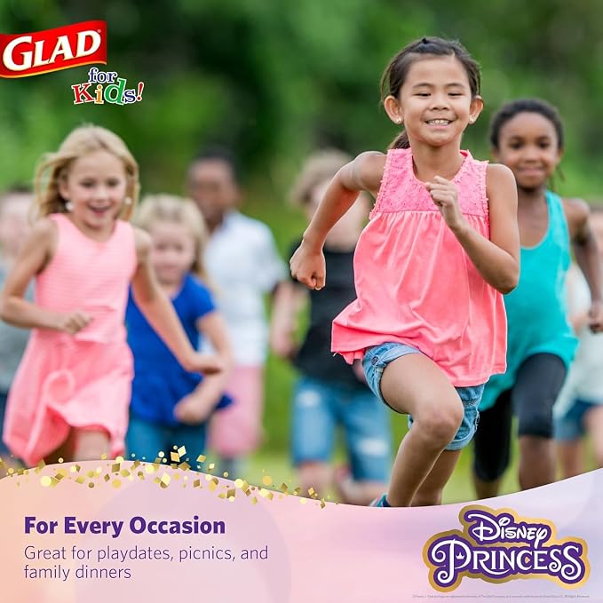 Glad for Kids Disney Princess Kids Disposable Bowls, 12 Oz, 40 Ct, 8-Pk | Sturdy - Image 5