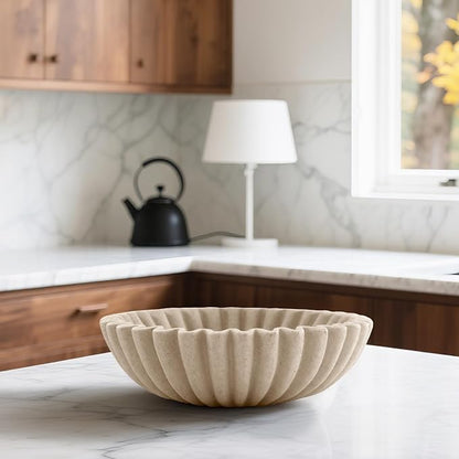 10'' Large Ruffle Decorative Fruit Bowl - Image 6