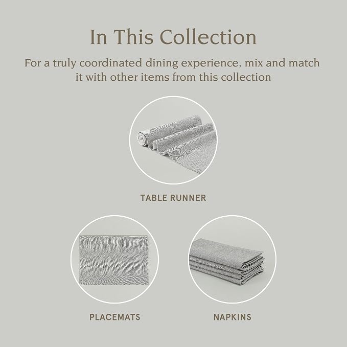 Over&Back 18x90 Woven Chambray Cotton Table Runner - Image 4