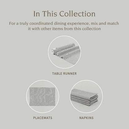 Over&Back 18x90 Woven Chambray Cotton Table Runner - Image 4