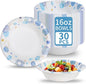 16oz Paper Bowls 30 Count, Disposable Bowls Soak Proof and Microwaveable by Unknown