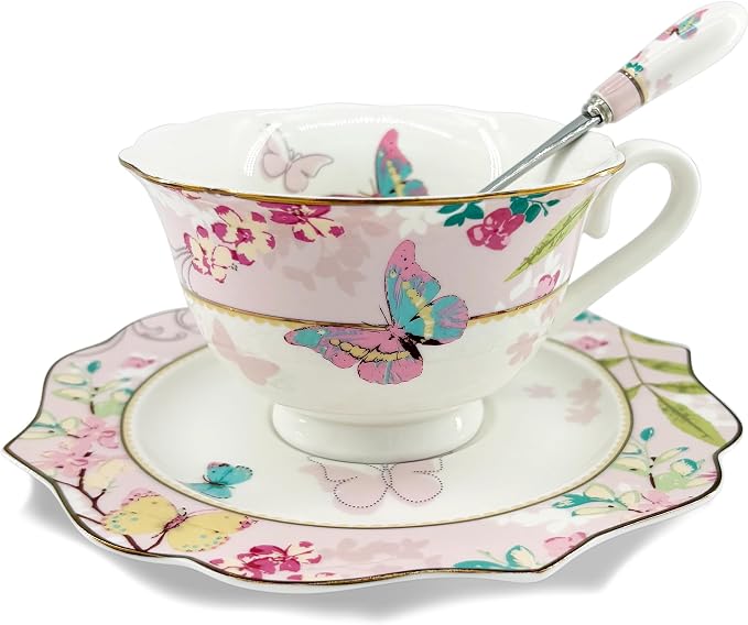Vintage Royal Bone China Teacup Set by Krysclove