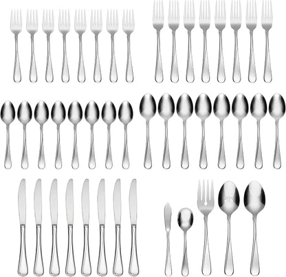 Oneida Flight 45-Piece 18/0 Stainless Steel Silverware Set - Image 2