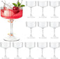 12 Pcs Plastic Martini Glasses Disposable, 10oz Ribbed Martini Glasses | by AstrivixDD