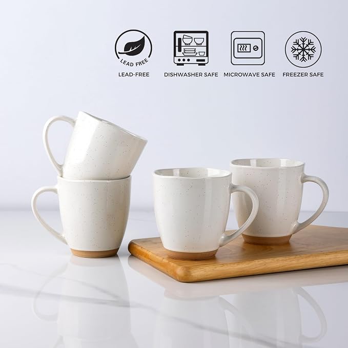 AmorArc 12oz Ceramic Coffee Mugs set of 6, Stylish Coffee Mugs - Image 6