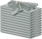 P Pothuiny 12 Pcs Silver Satin Napkins 17 x 17 Inch, Satin Cloth Napkins | by P+Pothuiny