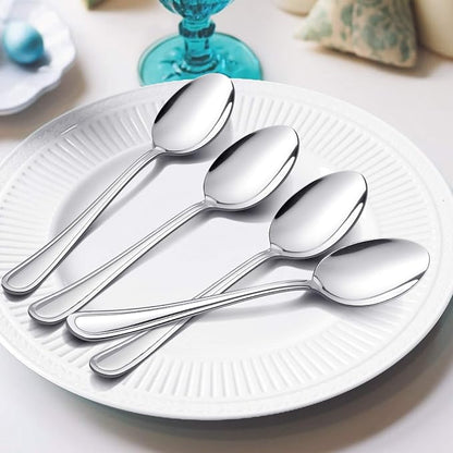 Dinner Spoons Set of 12, E-far 7.9 Inch Stainless Steel Soup Spoons Tablespoons - Image 4