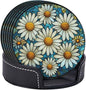 Daisy Coasters for Drinks, Daisy Decor Bar Drink Coasters for Coffee Table by petloverdoglovercommunity