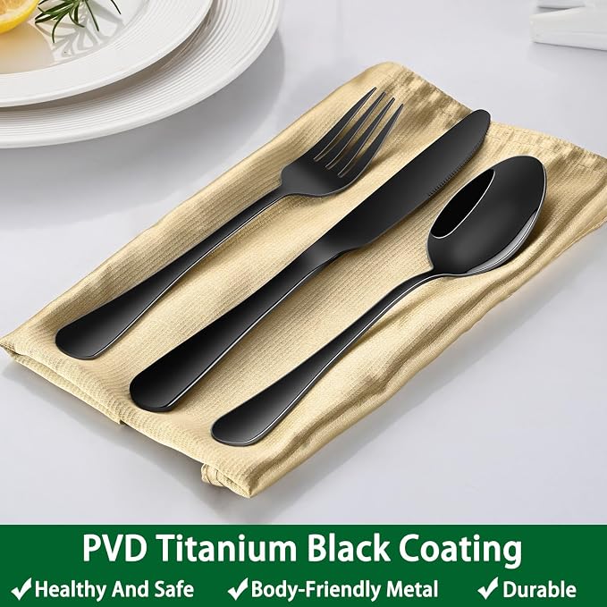 DEHOV 30 PCs Flatware Sets, Durable Cutlery Sets - Image 6