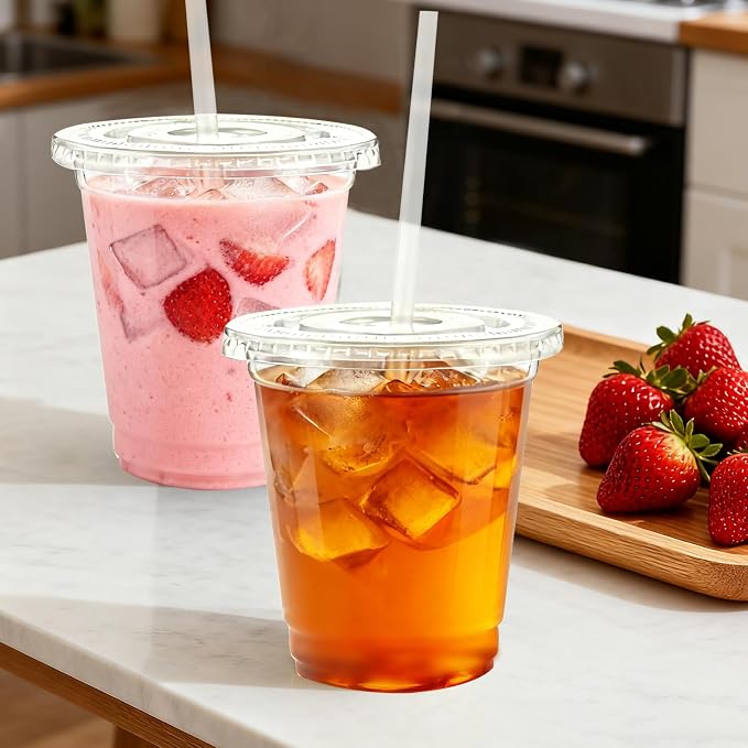 Lamosi 100 Pack 12 oz Clear Plastic Cups - Image 6
