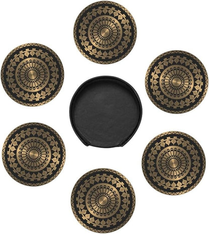 Drink Coasters with Holder Stand Set of 6 - Image 5