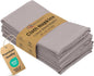 Ruvanti Cloth Napkins Set of 4, 18x18 Inches Napkins Cloth Washable, Soft, Durable, Absorbent, Cotton Blend. Table Dinner Napkins Cloth for Hotel, Lunch, Restaurant, Wedding Parties - Coffee Grey