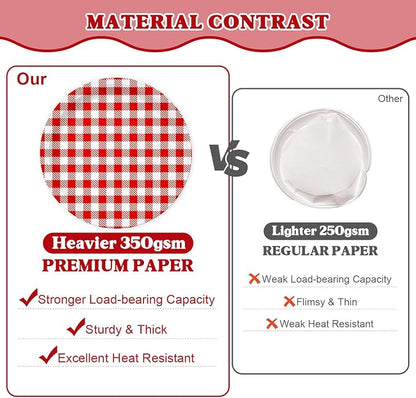 Vyntra Red Checkered Paper Plates and Napkins Set - Image 2