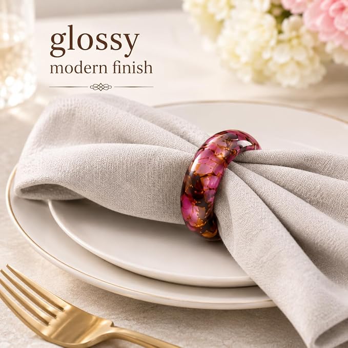 ALPHA Living HOME Spring Pastel Epoxy Napkin Rings - Image 7