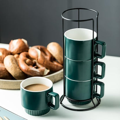 Miamolo Stackable Coffee Mugs Set of 4 - Image 4