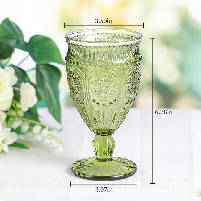 Darlion Goblets, Goblet Glasses, 12oz Water Goblets, Food Grade Glass, - Image 2