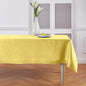 Solino Home Linen Tablecloth for Rectangle Tables 60 x 90 Inch - 100% Pure Linen Sunshine Yellow Table Cloth - Fete, Machine Washable Cloth Tablecloth for Spring, Easter