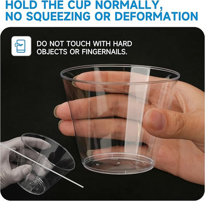 RACETOP 9 oz Clear Plastic Cups 100 packs, Disposable Plastic Party Cups - Image 5