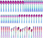 60 Pieces Rainbow Silverware set for 12, Compralo Colorful Stainless Steel Flatware Cutlery Set, Kitchen Utensils Set Include Knife Fork Spoon, Tableware Set With Titanium Plated, Dishwasher Safe