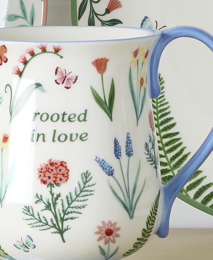 Oneida First Blooms Blue Porcelain Mug Set - Image 3