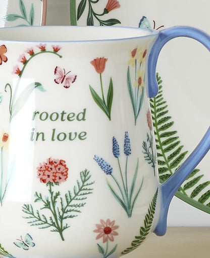 Oneida First Blooms Blue Porcelain Mug Set - Image 3