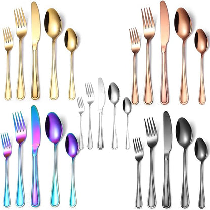20 Pieces Stainless Steel Silverware Set by A%C2%B7HOUSEWARE