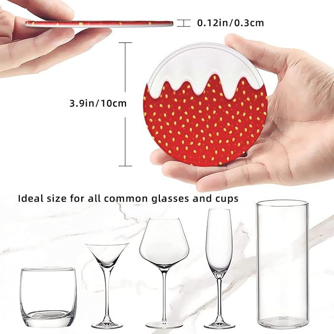 6 Pack Funny Strawberry Coaster - Image 4