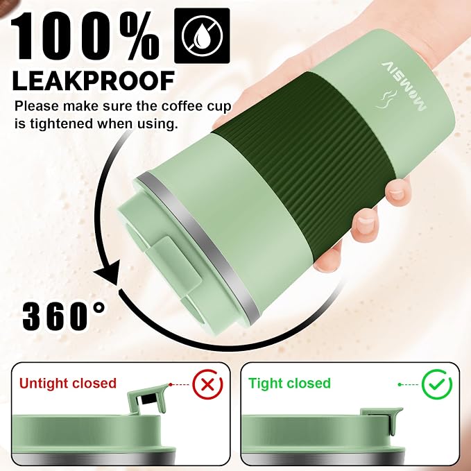 MOMSIV 17oz Travel Coffee Mug, Insulated Coffee Cup - Image 4