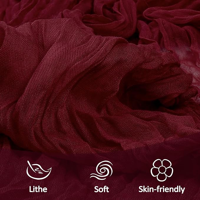 10 Pack Burgundy Cheesecloth Table Runner 9Ft Gauze Red Cheese Cloth Runner - Image 5