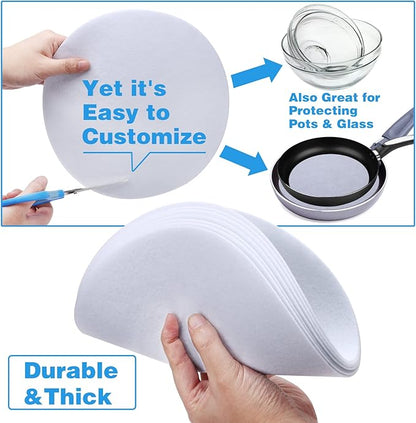 Imncya Plate Separators Storage, Set Of 60 And 3 Different Size, Thick and Premium Soft Felt Plate Dividers For China, Dish, Coffee Saucers Protecting and Stacking